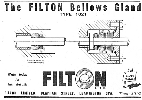 Filton Oil Seals & Bellows Glands - Leather Synthetic Rubber     