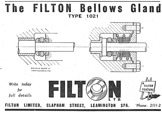 Filton Oil Seals & Bellows Glands - Leather Synthetic Rubber     