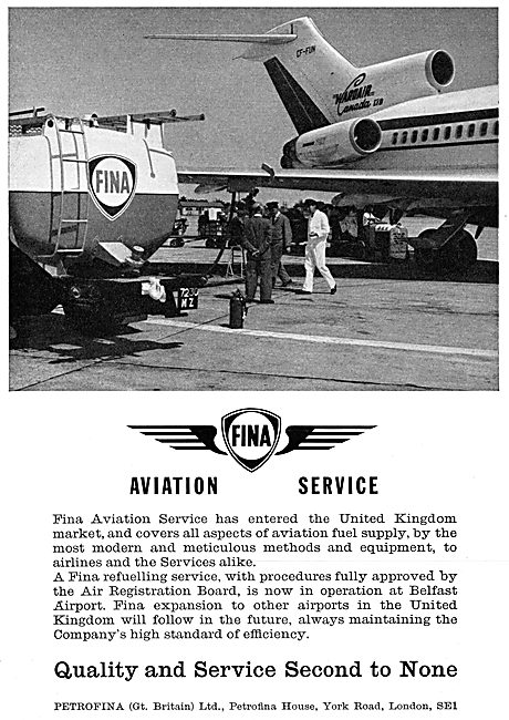 Fina Aviation Service - FINA  Aviation Fuels & Lubricants        