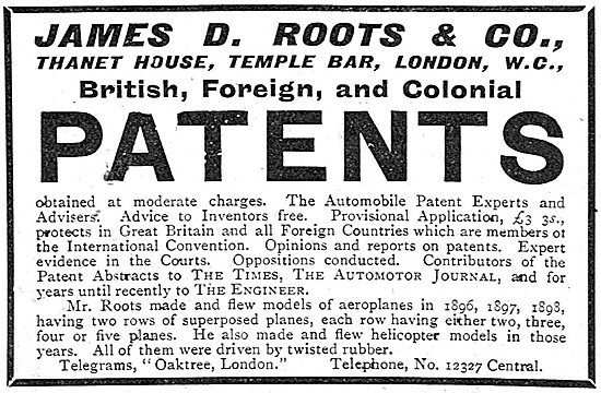 James D. Roots & Co . Patent  Agents                             