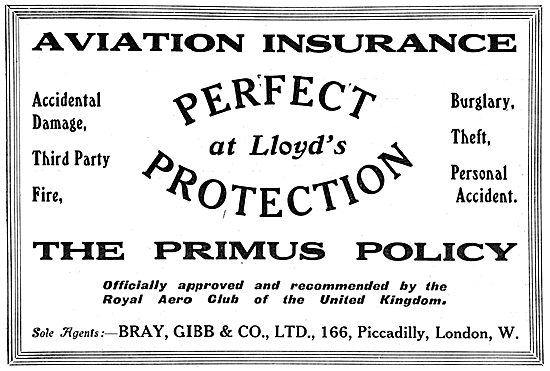 Bray, Gibb & Co. Aviation Insurance Risks. Lloyd's Primus Policy 