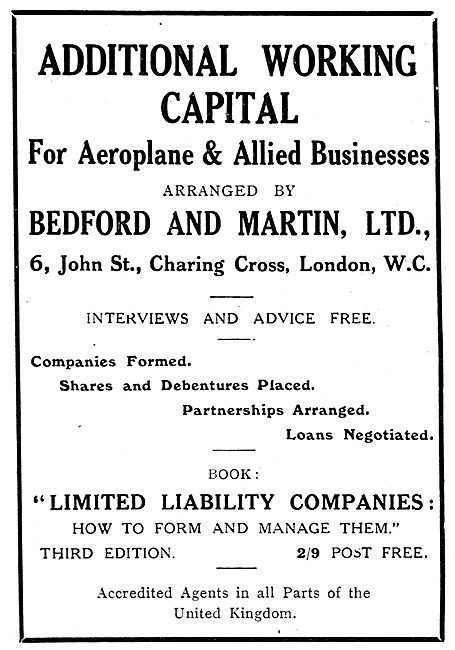 Bedford & Martin Ltd Offer Finance For Aeroplane Businesses      