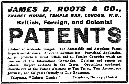 James D.Roots & Co - Patent Agents 1917                          