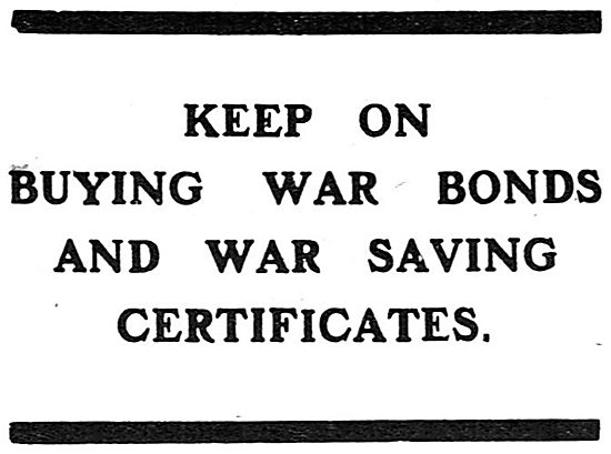 Government War Bonds - 1918 Advert                               