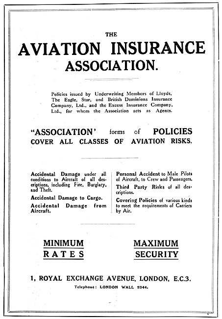 The Aviation Insurance Association - Aviation Risks              