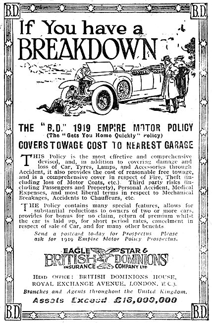 Eagle Start & British Dominions Insurance Company 1919           