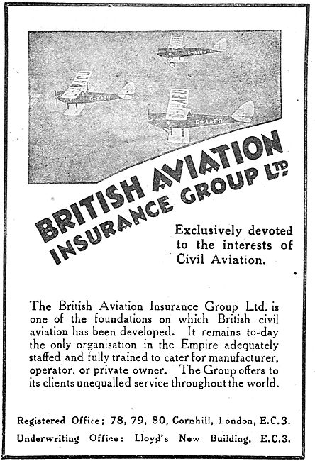 British Aviation Insurance Group Ltd - Fopr Civil Aviation Risks 