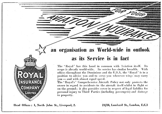 Royal Insurance Company Aircraft Insurance                       
