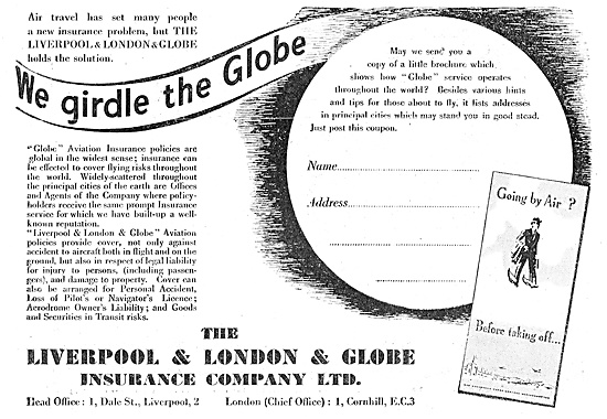 The Liverpool & London & Globe Insurance Co - Aviation Insurance 