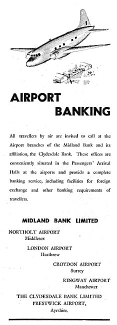 Midland Bank Branches At Airports 1949                           