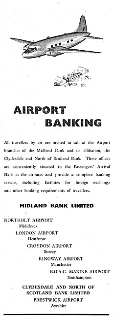 Midland Bank Airport Banking 1950                                
