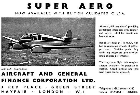 Aircraft & General Finance Corporation. Super Aero               
