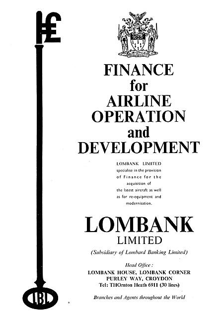 Lombank Aircraft Finance 1960                                    