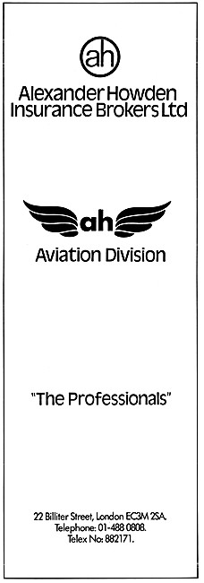 Alexander Howden Insurance Brokers. Aviation Insurance Division  