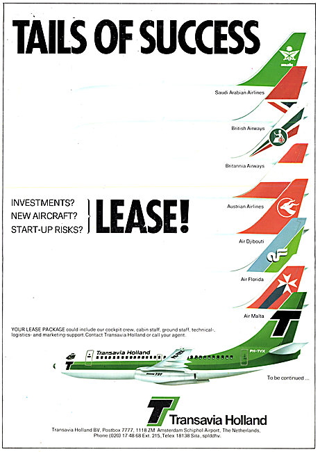 Transavia Holland Aircraft Financing & Leasing                   