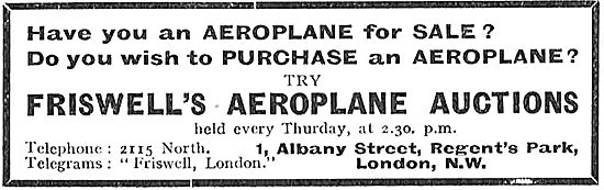 Buying Or Selling An Aeroplane - Contact Friswell's Aeroplane Auc