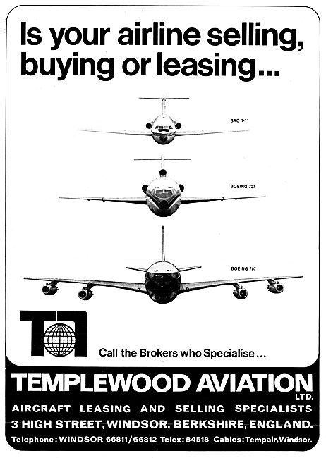 Templewood Aviation Aircraft Brokers Sales & Leasing             