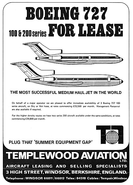 Templewood Aviation Aircraft Brokers Sales & Leasing             