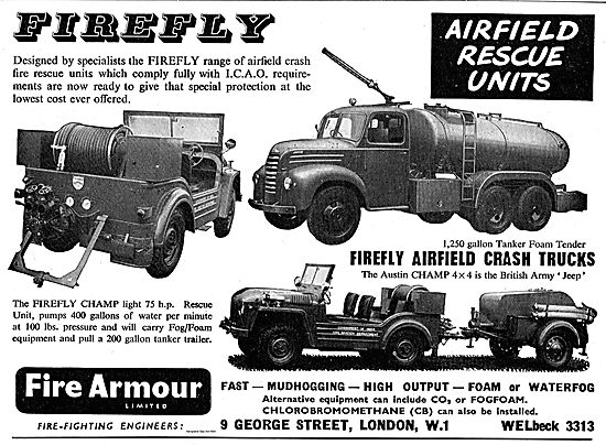 Fire Armour Firefly Airfield Crash Rescue Units.                 