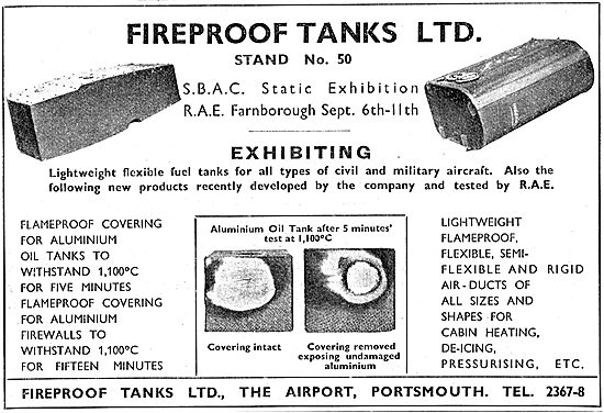 Fireproof Tanks. Flexible Fuel Tanks For Aircraft                