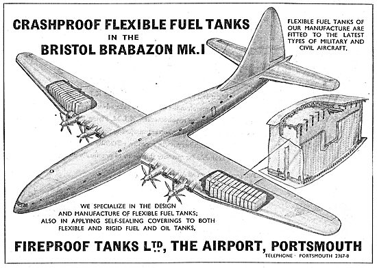 Fireproof Tanks. Flexible Self-Sealing Fuel Tanks For Aircraft   