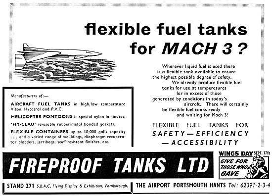 Fireproof Tanks. Flexible Fuel Tanks & Components                