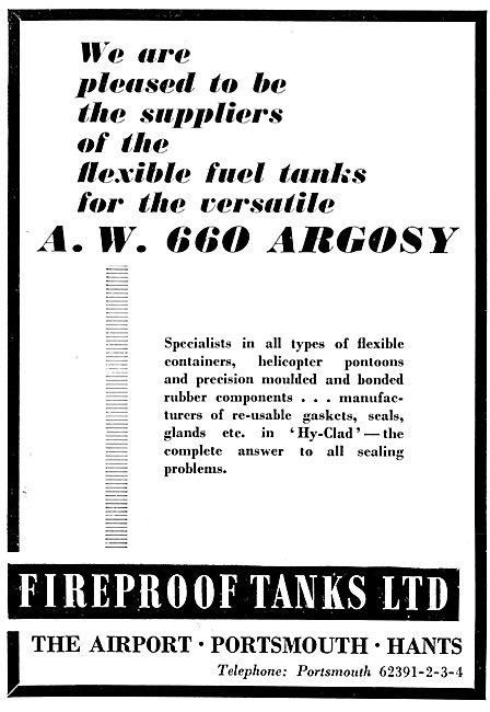 Fireproof Tanks. Flexible Aircraft Fuel Tanks                    