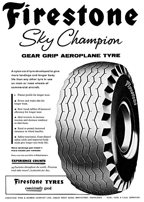 Firestone Sky Champion Aircraft Tyres                            