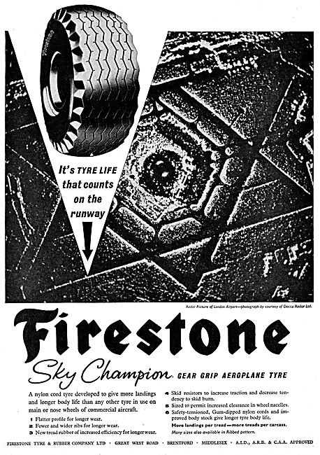 Firestone Aircraft Tyres 1959                                    