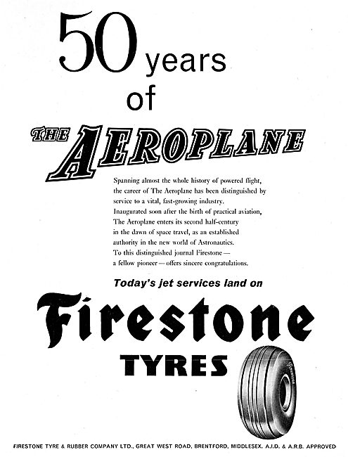 Firestone Tyres Congratulate The Aeroplane On 50 Years           