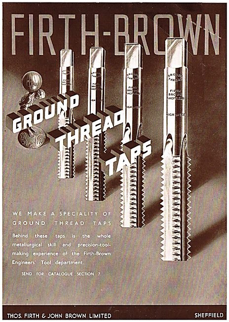 Firth-Brown Engineers Ground Thread Taps                         