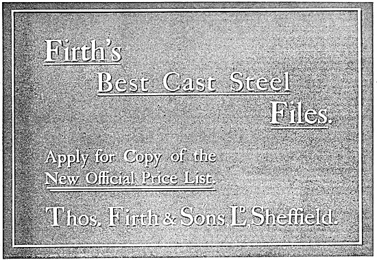 Thos Firth & Sons Cast Steels                                    