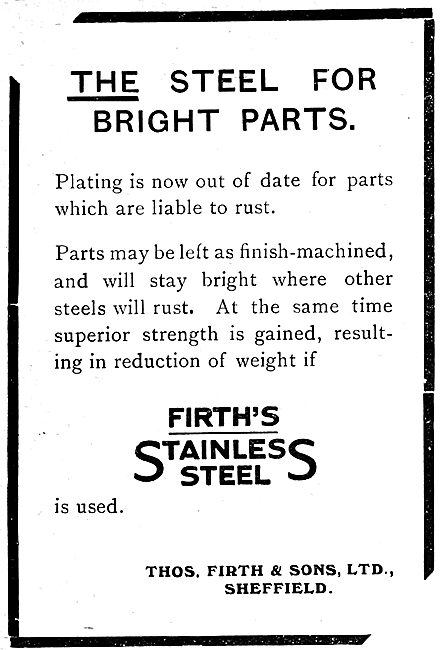 Thomas Firth & Sons - FIrth's Stainless Steels                   