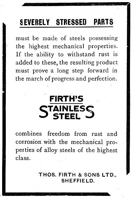 Thomas Firth & Sons - FIrth's Stainless Steel                    