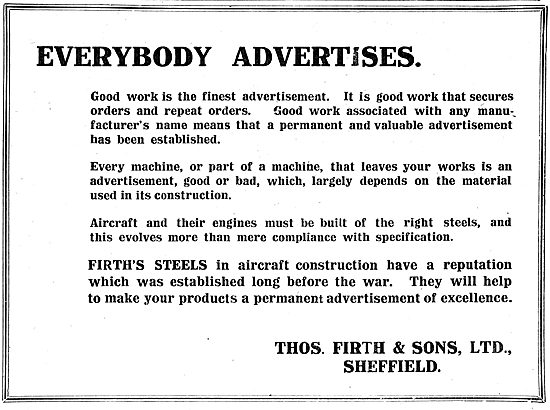 Thos Firth & Sons Ltd Sheffield - Stainelss Steel                