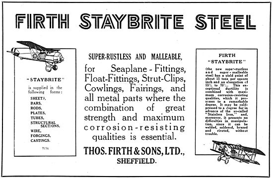 Thos Firth Super-Restless Malleable Staybrite Aircraft Steel     