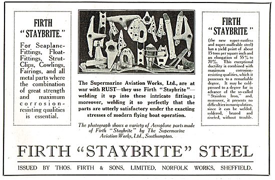 Firth Staybrite Aircraft Steels                                  