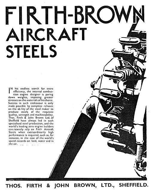 Firth Brown Aircraft Steels 1932                                 