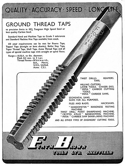 Firth Brown Tools - Taps, Dies, Drills, Reamers & Saws           