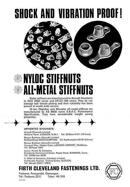 Firth Cleveland Nyloc Stiff Nuts AGS                             