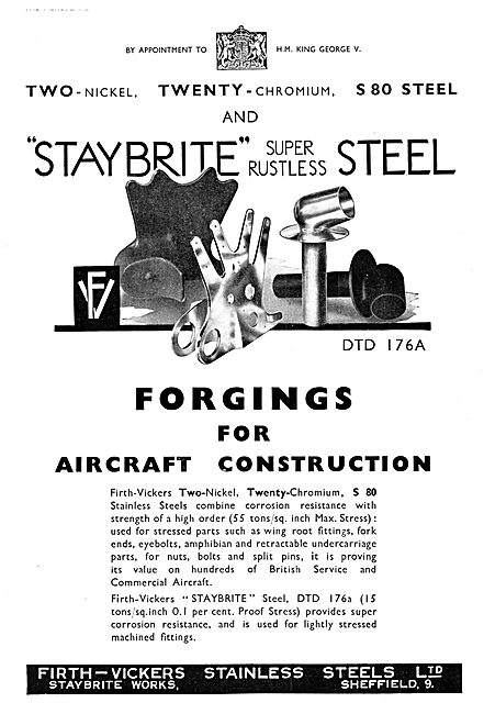 Firth-Vickers Stainless Steels - Staybrite Steel 1935            