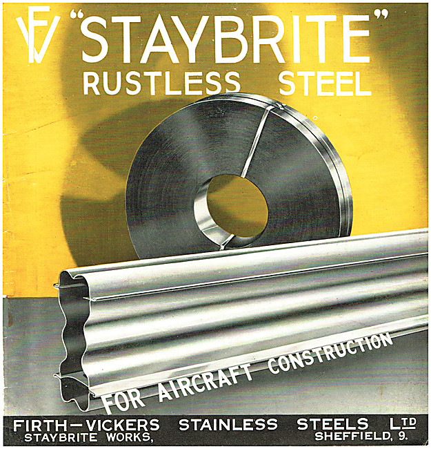 Firth-Vickers Staybrite Rustless Steel 1935 Advert               