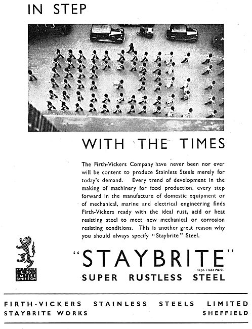 Firth-Vickers Staybrite Stainless Steels                         