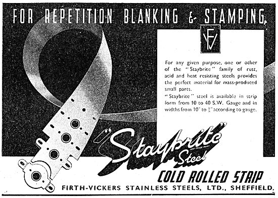 Firth-Vickers Staybrite Stainless Steels                         