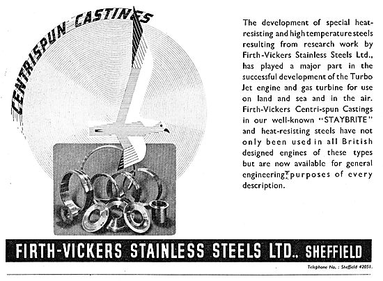 Firth-Vickers Stainless Steels Centrispun Castings               