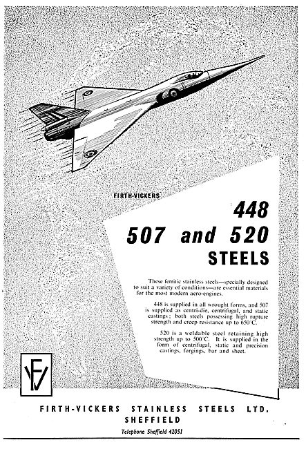 Firth-Vickers Stainless Steels. 448,507 & 520 Steels             