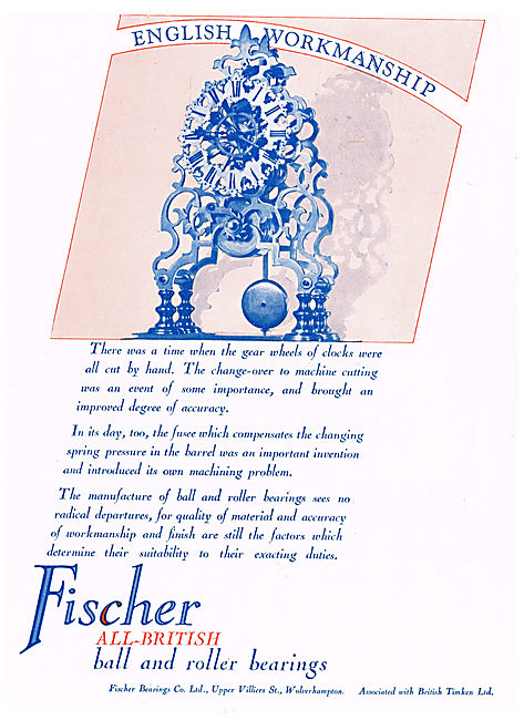 Fischer All British Bearings For Aircraft                        