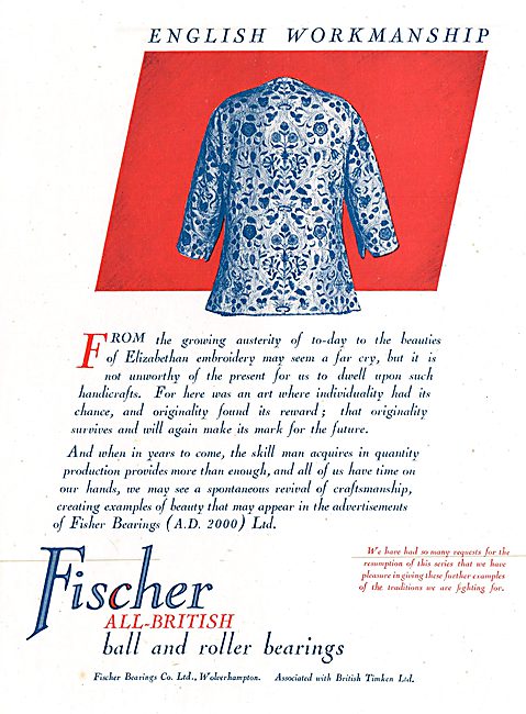 Fischer Bearings 1942 Advert                                     