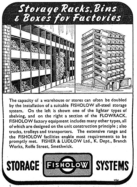 Fisher & Ludlow Factory Equipment. - Storage Systems 1943        