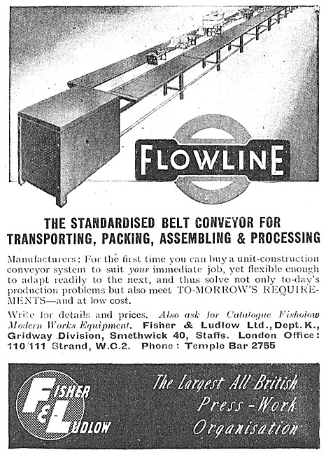 Fisher & Ludlow FLOWLINE Assembly Line Conveyers                 